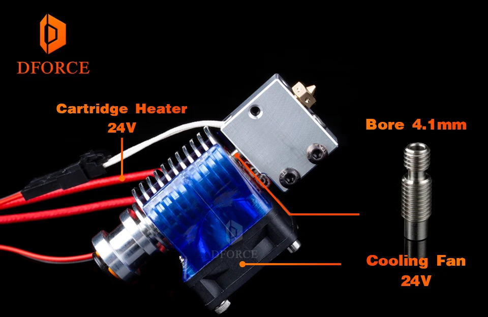 DFORCE BMG экструдер вулкан HOTEND MK8 Боуден экструдер двойной привод экструдер для 3d принтера высокая производительность для I3 printe