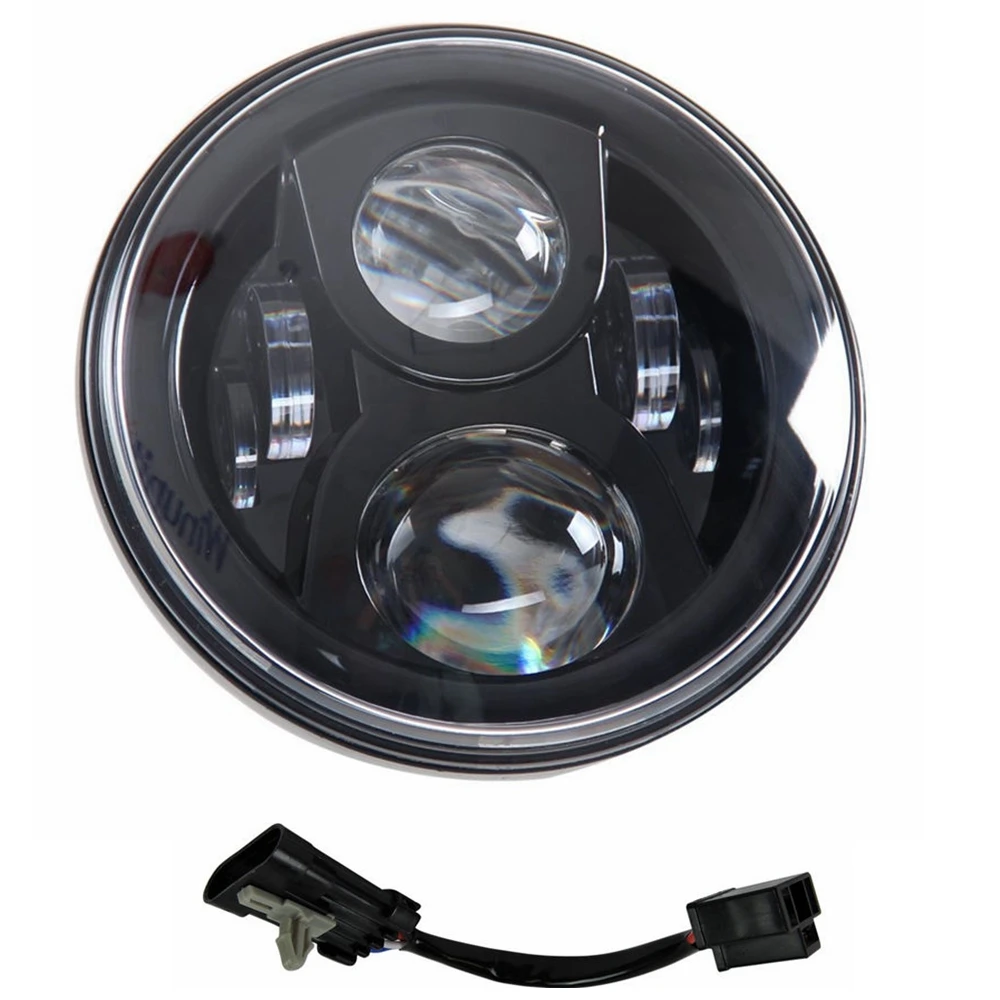 Для Harley Аксессуары для мотоциклов 7 &quot7 Inch Мотоцикл черный проектор мотор фар H4
