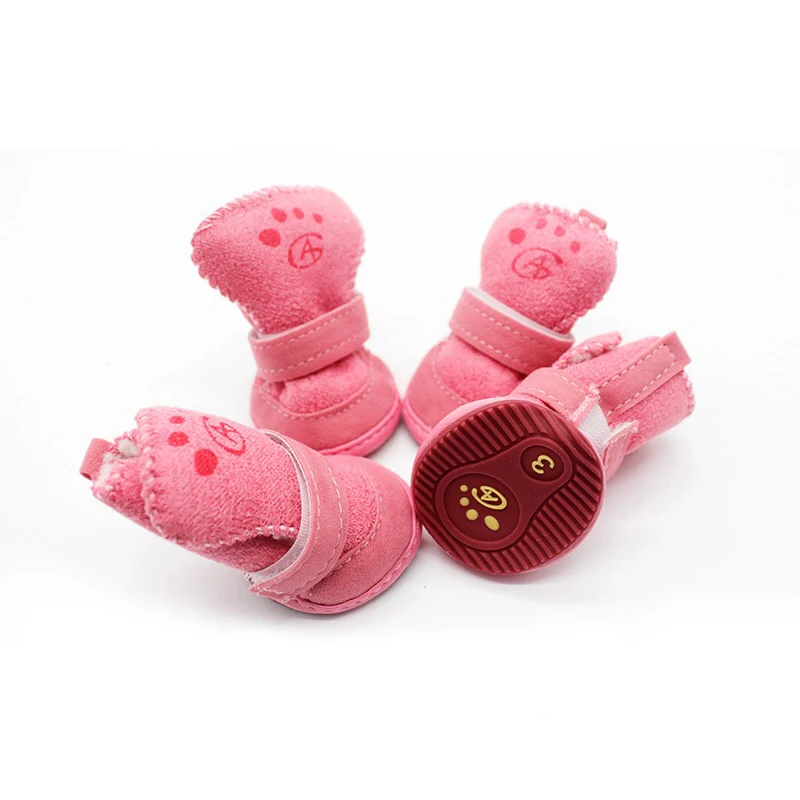 4 шт./комплект ботинки для собак и котят на резиновой подошве | Дом сад