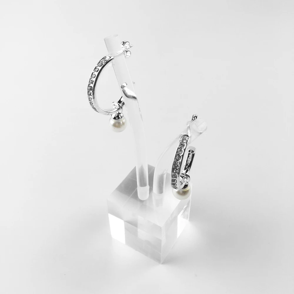 Creole Pearl Hinged Hoop Earrings 2018 New Classic Round Fashion Jewelry Water Drop 925 Sterling Silver Gift For Women | Украшения и