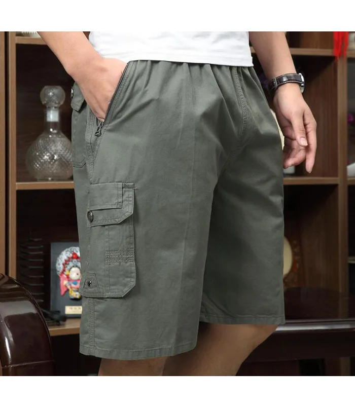 

Men's Summer Overalls Shorts Loose Cotton Fashion Men's Shorts Bottoms Free Shipping Knee Lenght