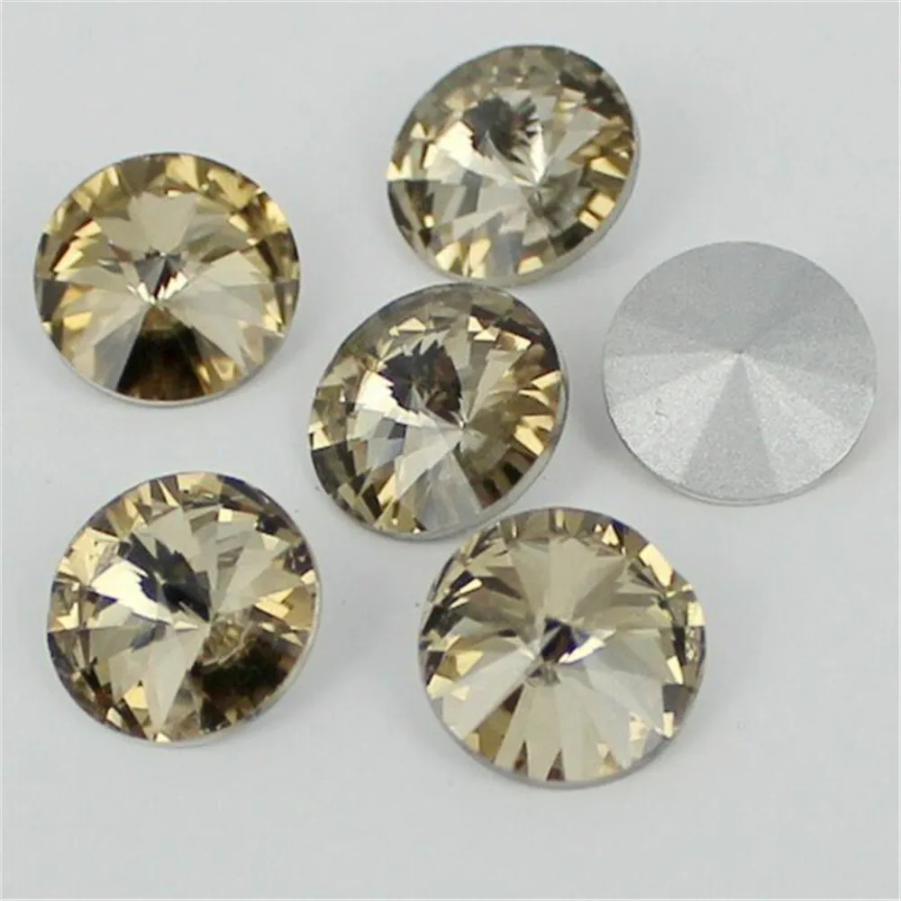 Свободные Стразы со спутником и заостренным концом для творчества Яркий топаз