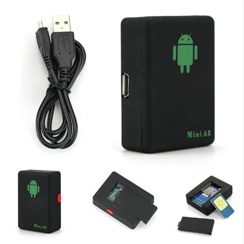 Мини GSM/GPRS A8 трекер для защиты автомобиля/кнопка SOS/двойной