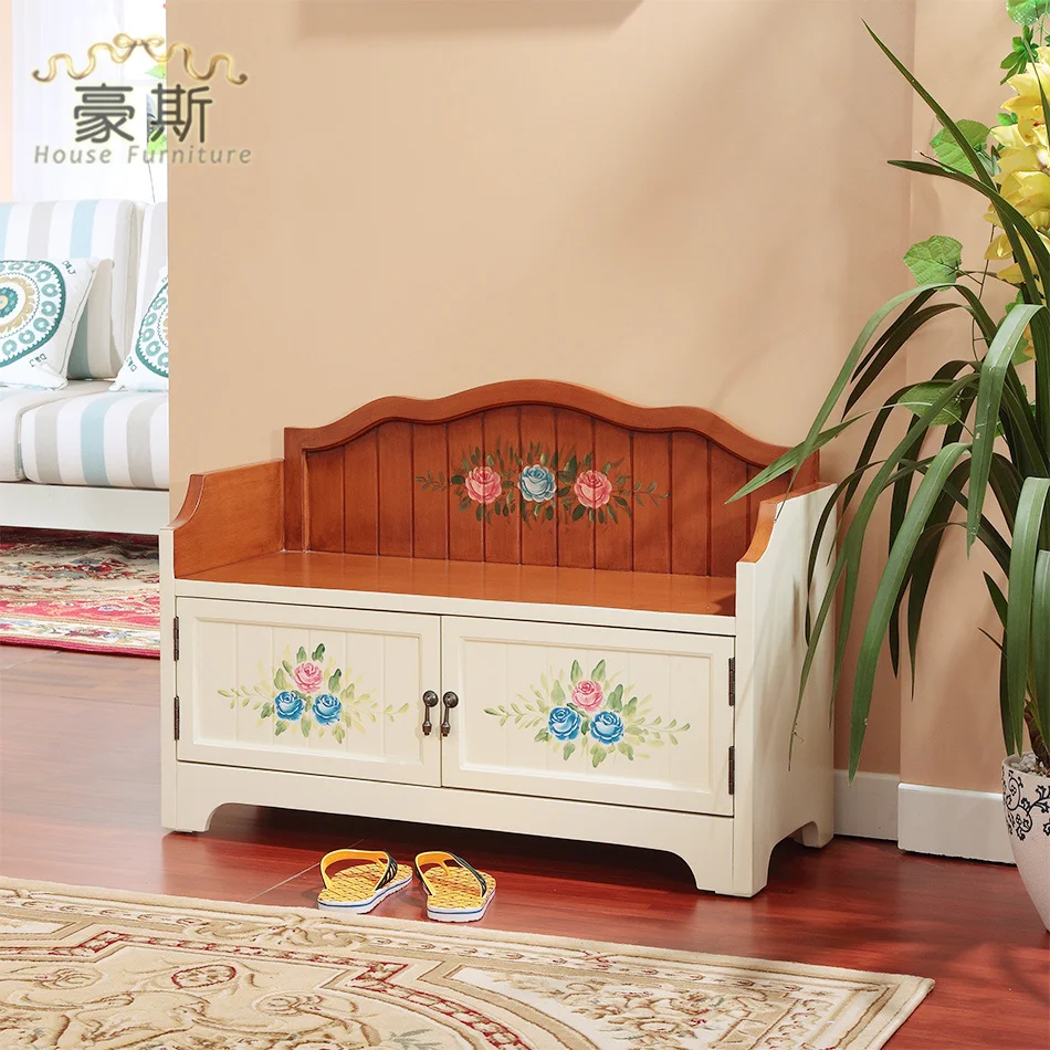 Обувной шкаф sapateira zapatero mueble muebles de sala потертый шик американский кантри szafka na buty обувь стойки деревянная мебель - Цвет: Коричневый