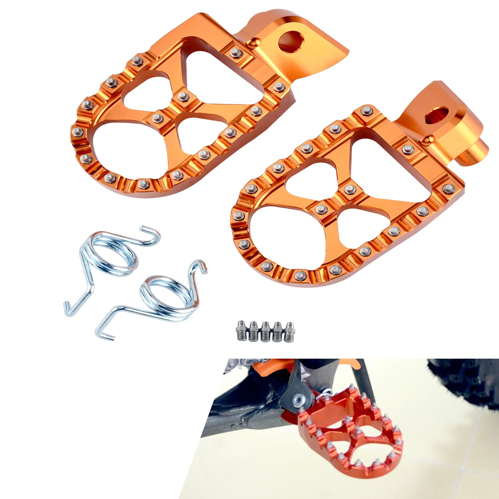 

Foot Peg Footrest For KTM 65 85 125 200 250 300 350 400 450 525 530 690 950 990 1190 1290 SX SXF EXC EXCF XC XCF SMC ADVENTURE