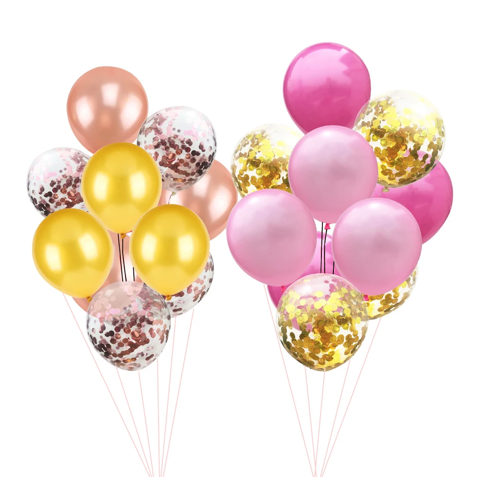10 шт 12 дюймов прозрачные конфетти латексные воздушные шары воздушный шар на день