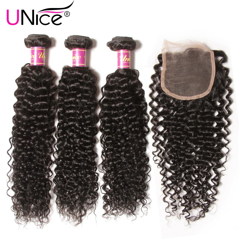 Волосы UNICE 7A, бразильские кудрявые волосы remy, 3 шт.,, горячие бразильские кудрявые волосы, пряди 8-26 дюймов, человеческие волосы