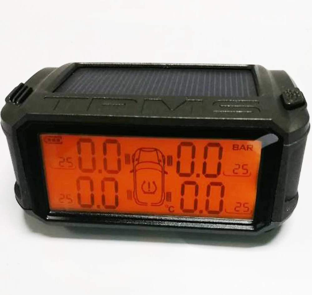 TPMS Система Контроля Давления в Шинах Солнечной Энергии Беспроводной Смарт-Шин Внешние Датчики Автоматическая Охранная Сигнализация