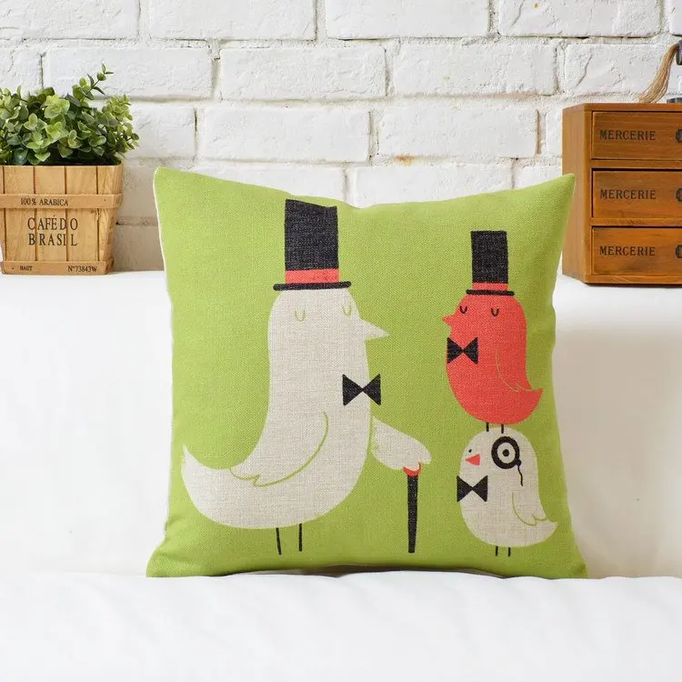 Простые современные хлопковые подушки в скандинавском стиле с милыми