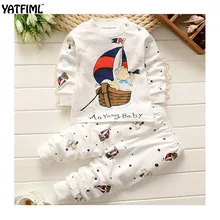 YAFIML 2017 Autumn Winter pajamas for girls boys toddler baby pajamas set Children sleepwear top+pan