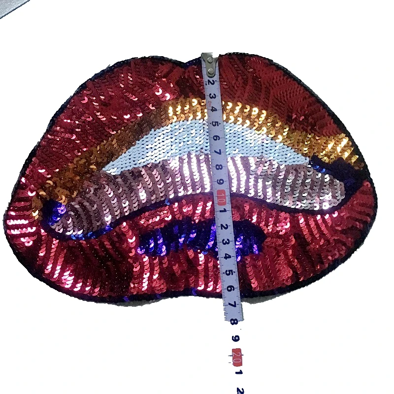 1 шт. Красочные Блестки нашивки с губами наклейка вышивкой нашивка для одежды и