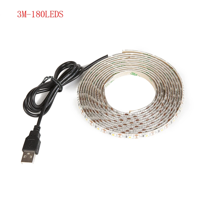 DC5V USB Водонепроницаемый светодиодный SMD 3528 RGB Гибкий Светильник лампы светодиодный светильник ТВ фоновый светильник клейкая лента 1 м 2 м 3 м 4 м 5 м