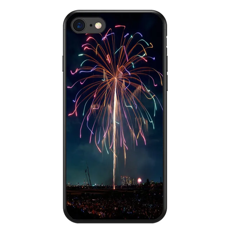 Fuegos artificiales flores bancas patrones encantadora Мягкий Силиконовый ТПУ чехол для телефона iPhone 8 7 6 S