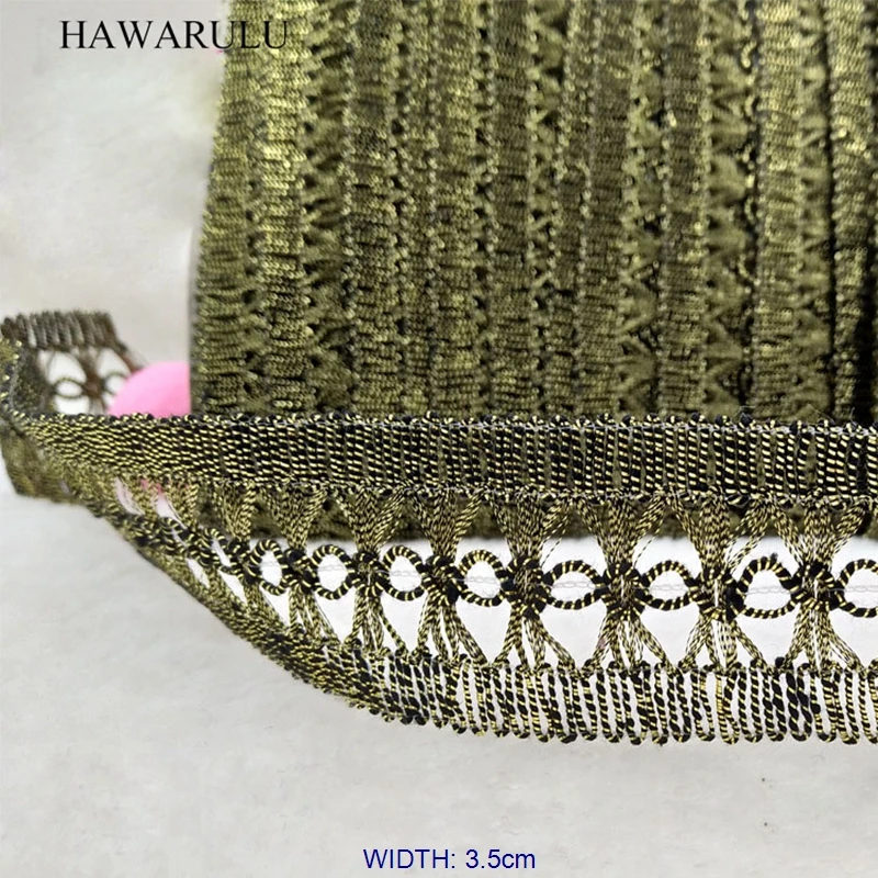 

HAWARULU 2yard 3.5cm Handmade DIY Bracelet hollow-out necklace sofa tablecloth curtain Christmas Hallowmas wedding accessories