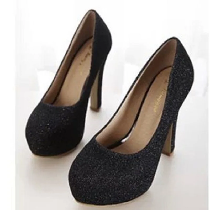 Женские туфли на очень высоком каблуке Новинка 2019 года набор пайеток импортные