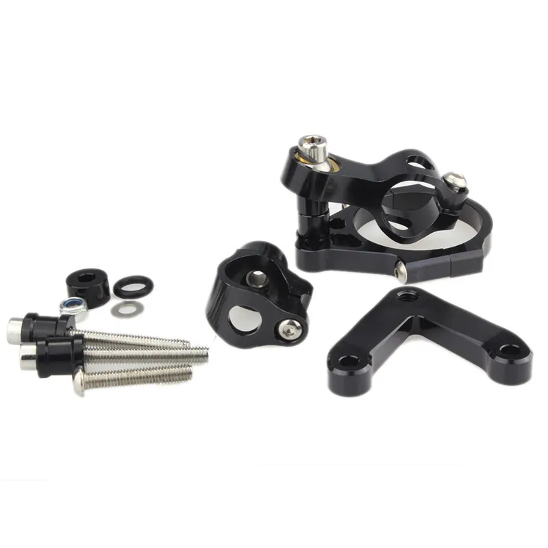 Black Bracket Only Для Ducati 848 2008 2009 2010 мотоцикла с ЧПУ рулевой демпфер стабилизации Кронштейн монтажный комплект поддержка - Цвет: Black Bracket Only