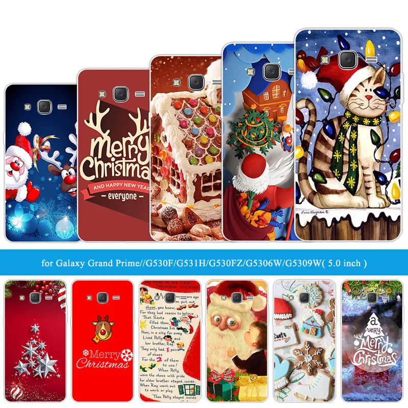 Чехол для Samsung Galaxy Grand Prime G530 G530H G531 G531H G531F SM ТПУ Рождественский чехол с ночным