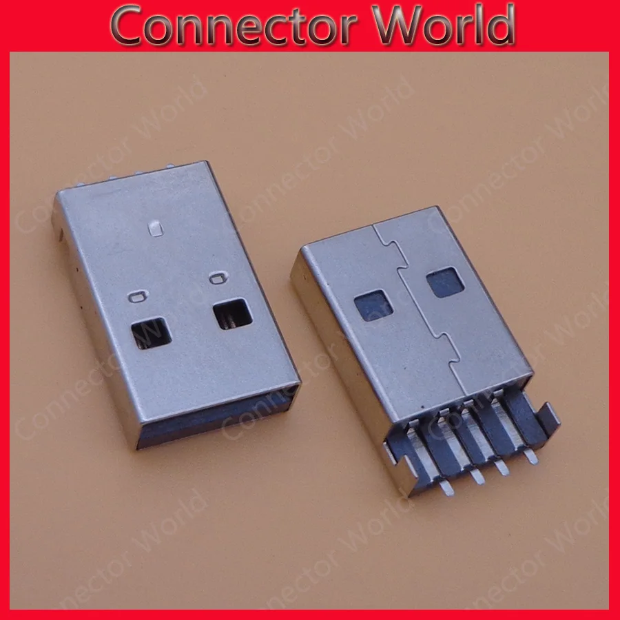 10-1000 шт./лот micro USB 2 0 A Штекерный разъем 4 контакта гнездовой типа черный