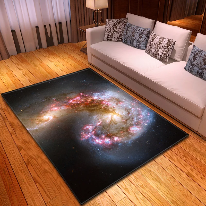 Galaxy Space Stars напечатаны 3D ковры для гостиной, спальни, коврики для гостиной, чайный коврик для стола, мягкий фланелевый декоративный ковер большого размера - Цвет: 15