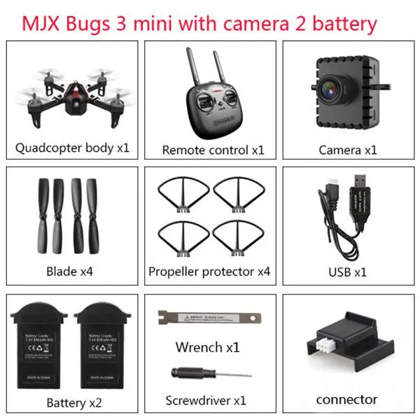 MJX B3 Bugs 3 Мини RC Дрон Квадрокоптер бесщеточный мотор 2,4 г 4CH угол/Acro Режим высокоскоростной Дрон 3d-флип функция игрушки - Цвет: with C5007 camera 2B