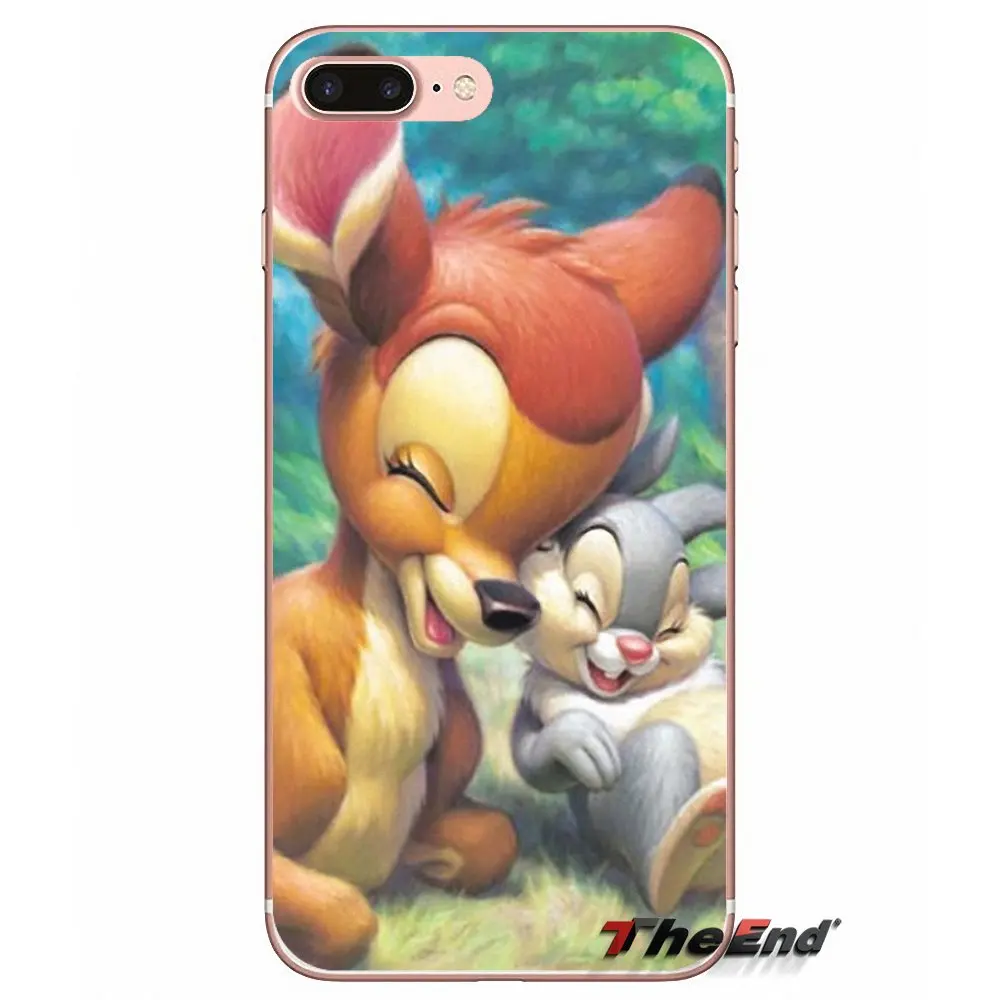Прозрачный чехол из ТПУ Sika deer Bambi для iPhone X 4 4S 5 5S 5C SE 6 6S 7 8 Plus Samsung Galaxy J1 J3 J5 J7 A3 A5 2016