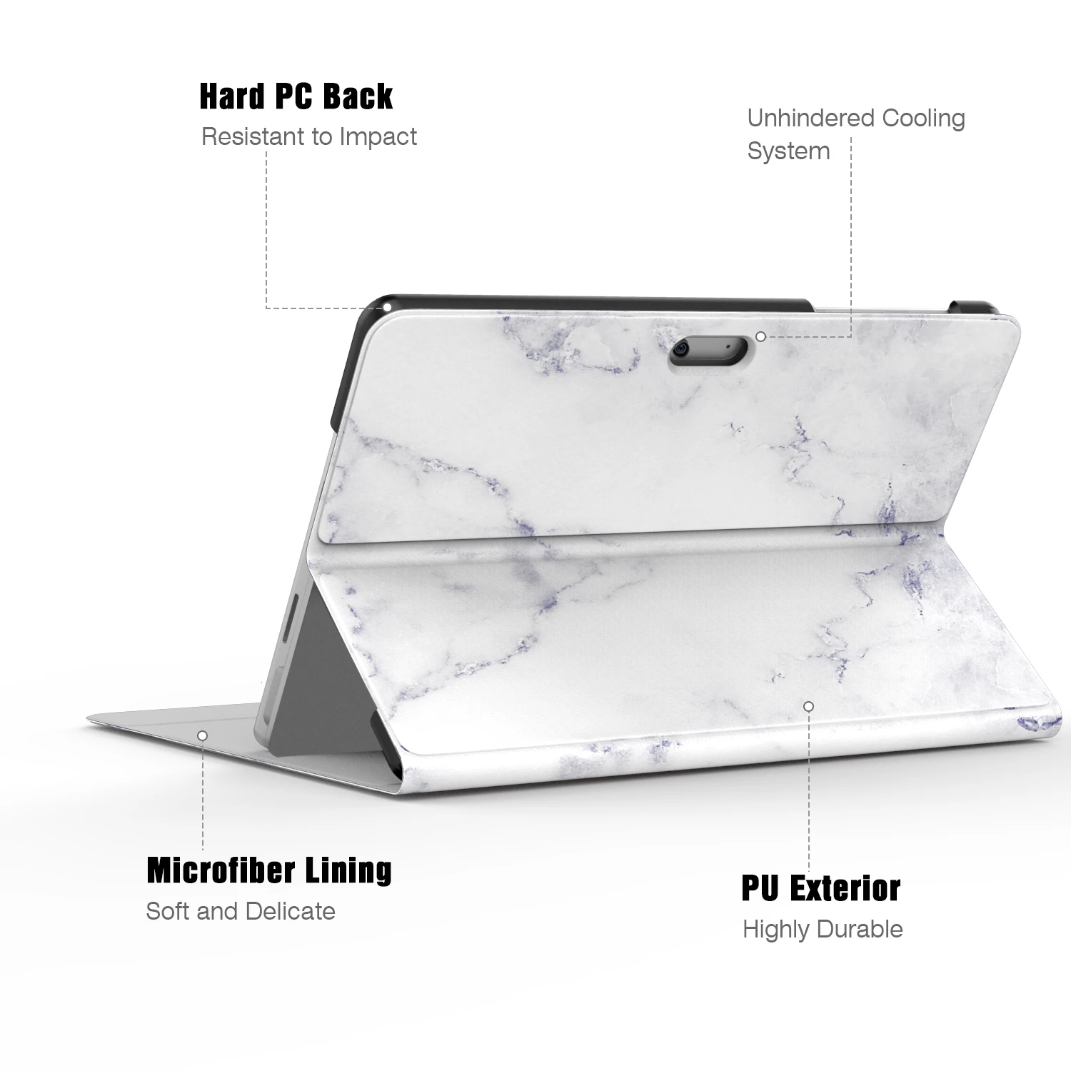 Чехол для microsoft Surface Go 10, несколько углов обзора Портфолио бизнес-Обложка с петля для карандаша для поверхности Go чехол
