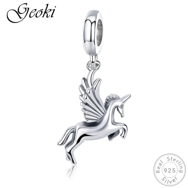 Geoki 925 пробы серебряные летние солнечные очки бутылка для холодных напитков талисманы подходят Pandora браслет косметика и макияж бисер - Цвет: GSCC704-1