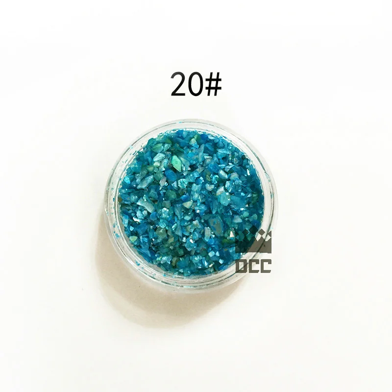20 1 коробка, цветная оболочка, сломанные кусочки, УФ-смола, эпоксидная смола, форма для изготовления ювелирных изделий, наполнение для ювелирных изделий DIY - Цвет: 20