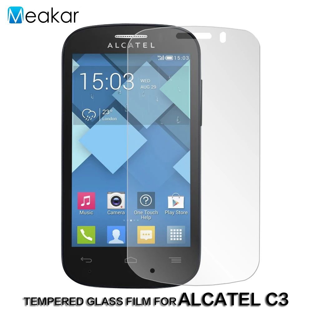 0 3 мм 2.5D 9H стекло 4.0для смартфонов Alcatel One Touch Pop C3 закаленное для | Мобильные