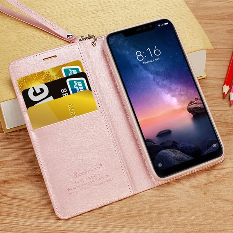 Hanman для Xiaomi Redmi Note 6 Pro Бизнес-Книга Стиль Ретро Овчина кожаный бумажник задняя крышка чехол с подставкой держатель Слот для карт
