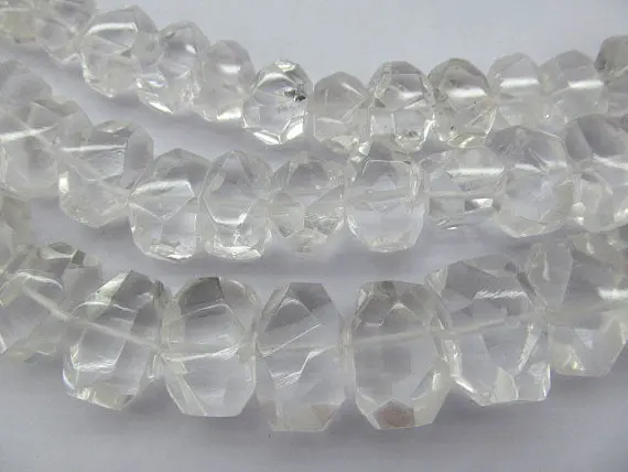 

high quality 8x12 10x14 12x16mm full strand natural smoky quartz ,rock crystal quartz rondelle abacus faceted loose beads