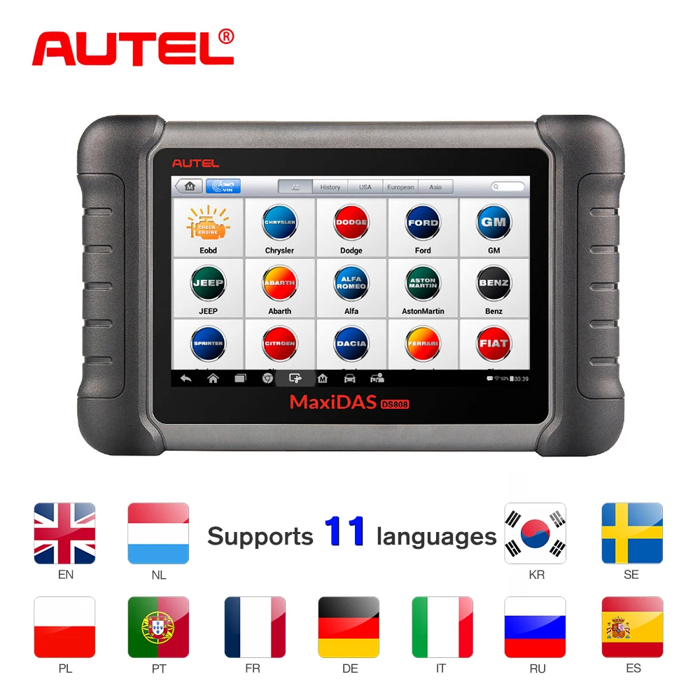 Autel OBD2 автомобиля диагностический инструмент Maxidas DS808K сканер Swift Диагностика