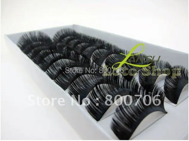 50 пар 5 коробок Мода природных ручной Толстая Поддельные Накладные ресницы