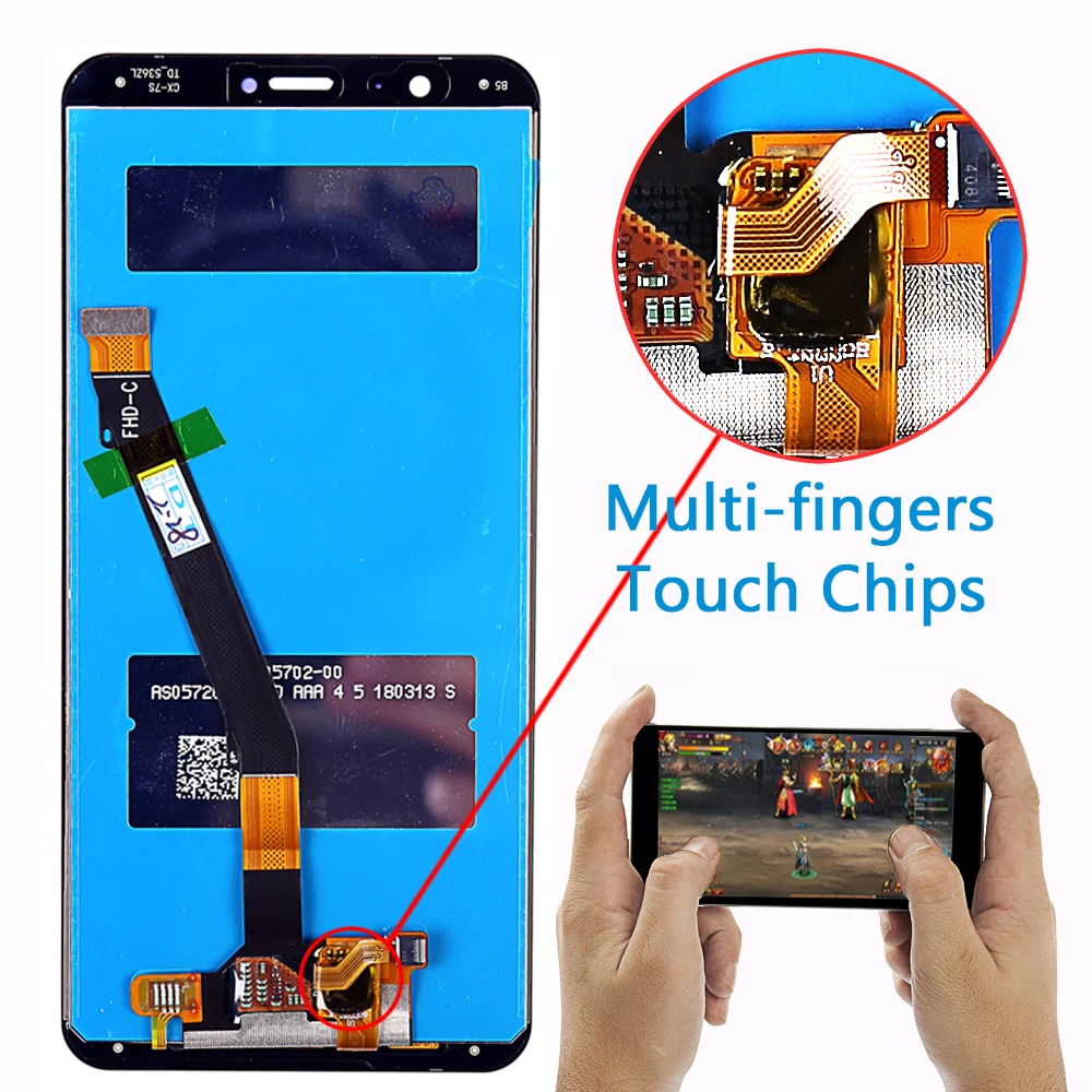 Huawei 5 65 дюймовый ЖК дисплей для huawei P smart сенсорный экран дигитайзер сборка 2160*1080