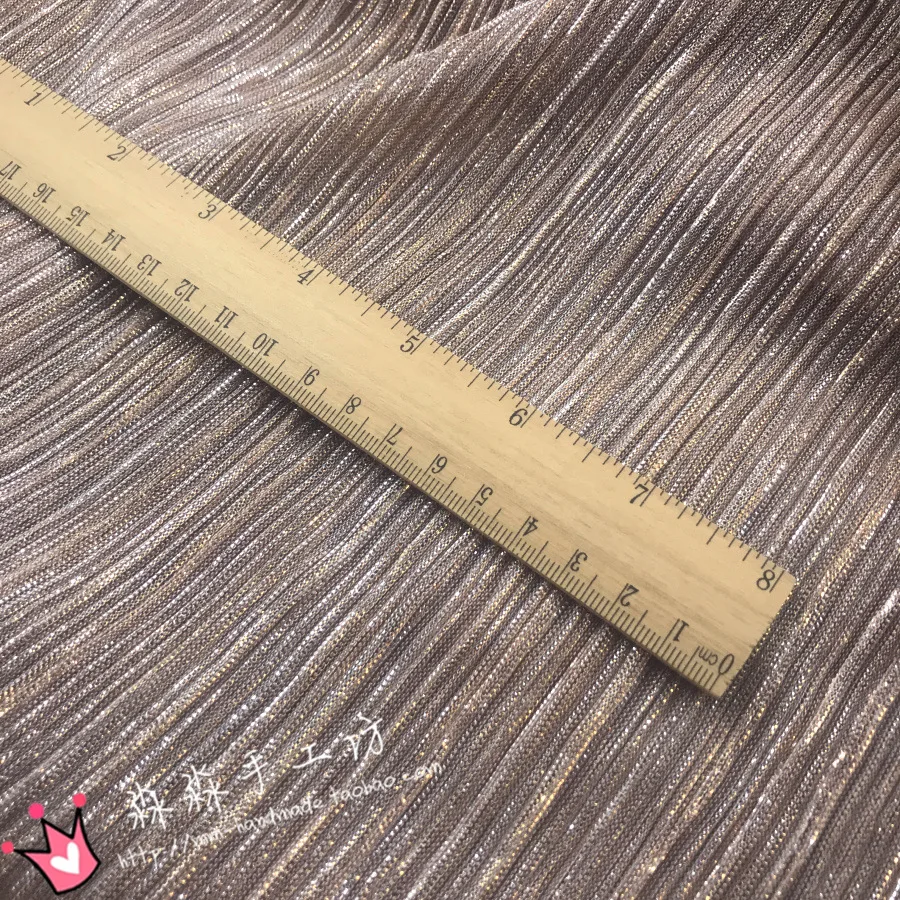 Spring and summer champagne gold silk super fine fabric perspective night shop crepe | Дом и сад