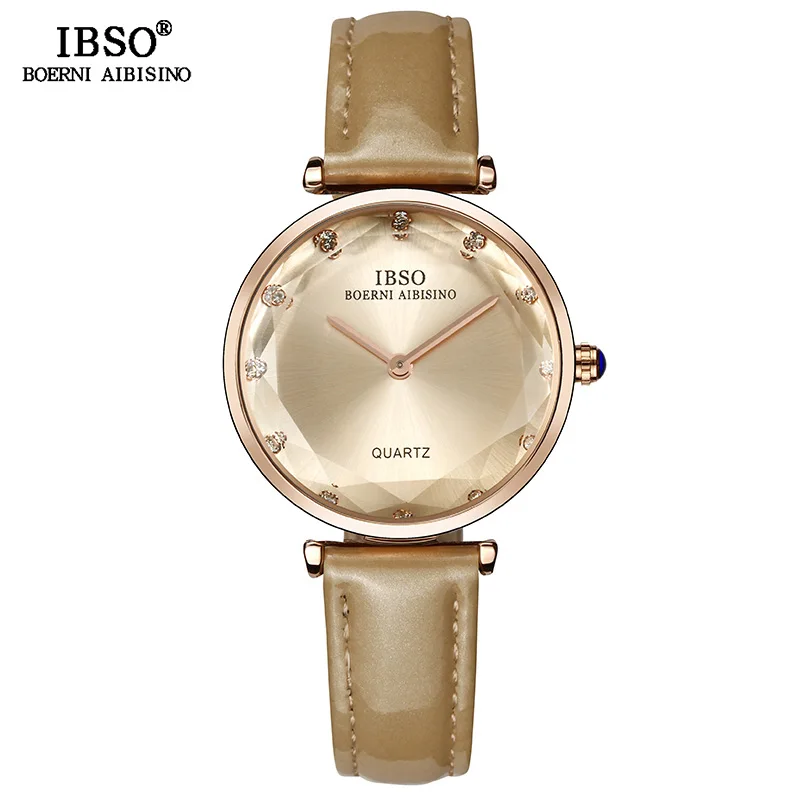IBSO брендовые Модные женские наручные часы с кожаным ремешком Relogio Feminino роскошные