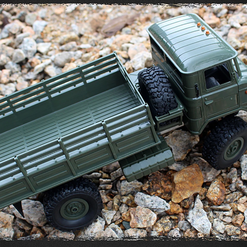 WPL B-24 1/16 RC Военный Грузовик Рок Гусеничный армейский автомобиль Комплект автомобиль с мотором и сервоприводом автомобиль с дистанционным управлением мини RC автомобиль игрушки для мальчика