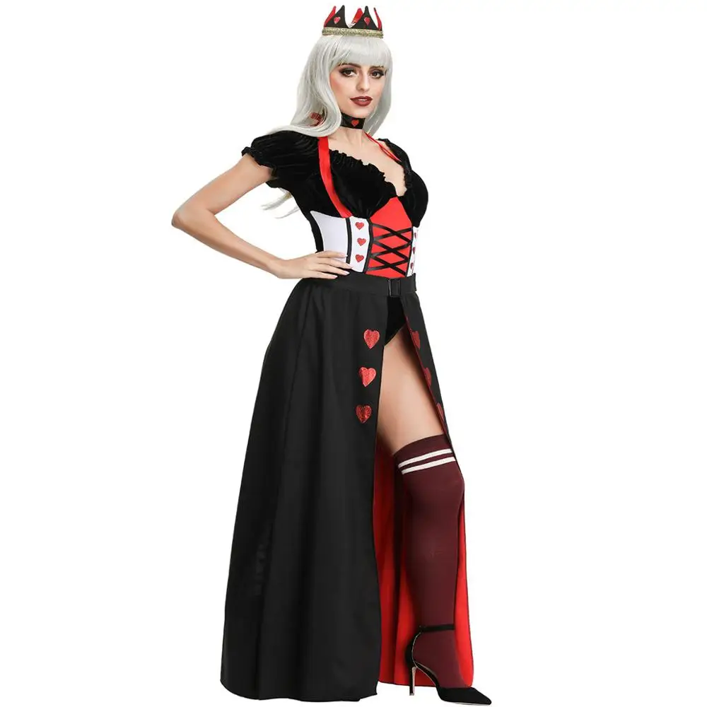 Принцесса Королева сердец костюмы для женщин сексуальный костюм Королевский