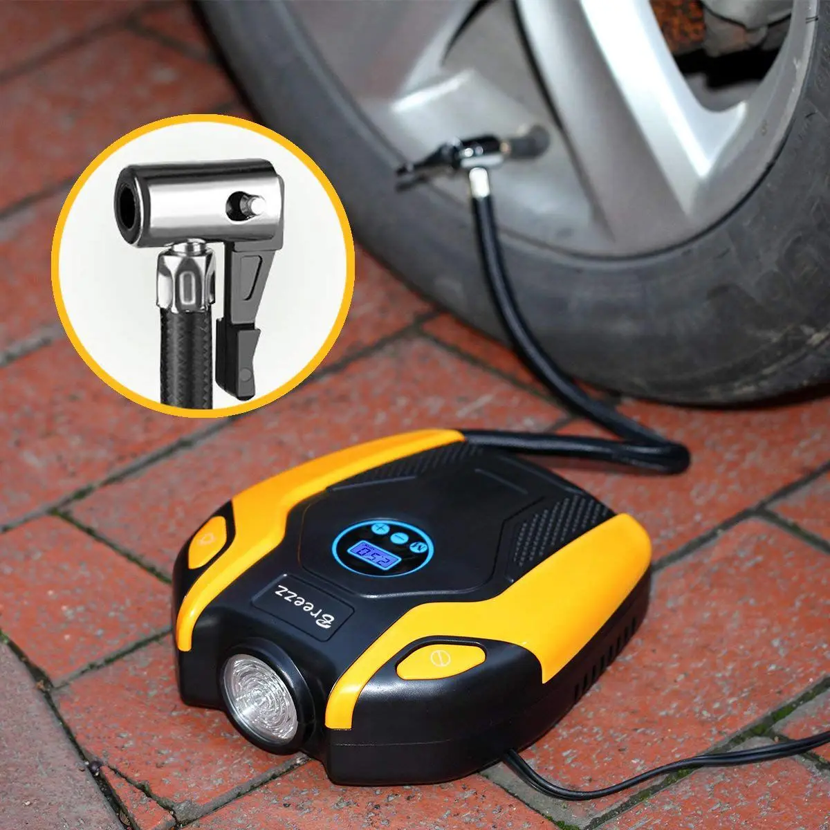 Tire Inflator Air compressor Pump 12V DC Portable Auto pump with Digital Display up to 150PSI for Car Bicycle and Othe | Автомобили и