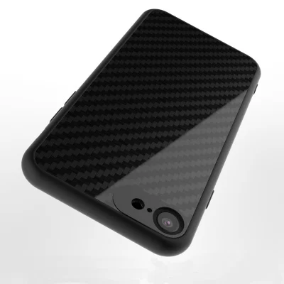 i7 Glossy Black Ультра тонкий чехол из настоящего углеродного волокна для iPhone 6 7 8 X Чехол чехол s - Цвет: i7 Glossy Black