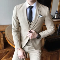jacketpantsvest 2019 new mens suits slim fit office man suit wedding classic men business formal suits black tuxedo for men