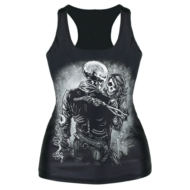 Женский жилет с 3D принтом BombFun модные сексуальные топы футболки в стиле панк