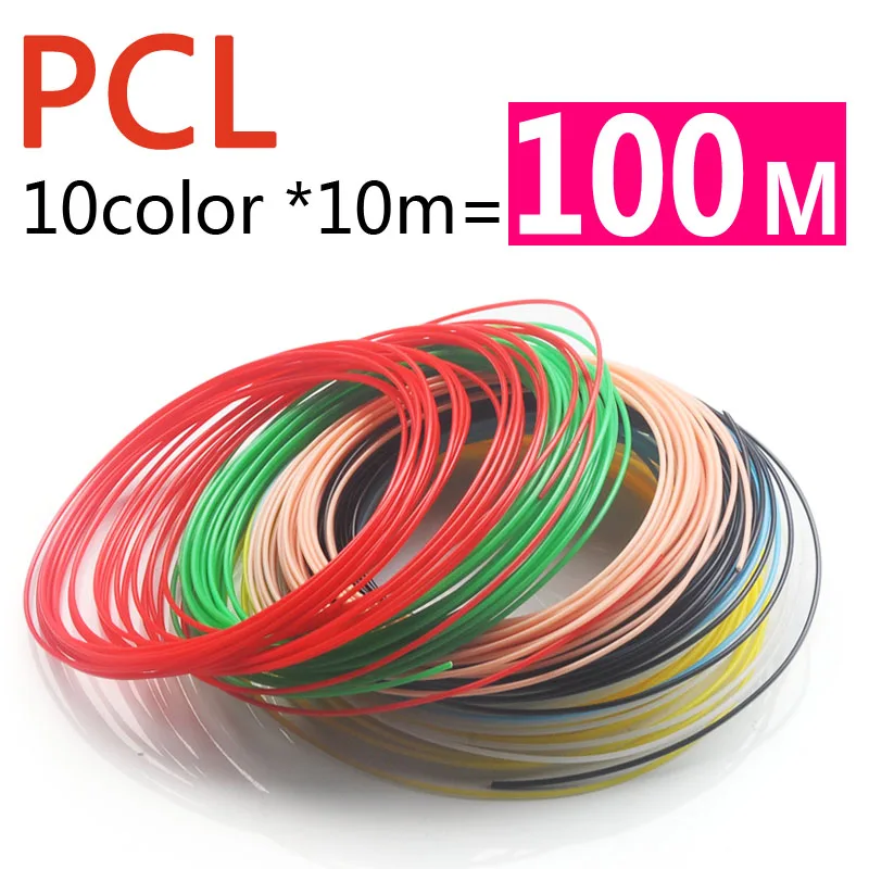 Нет запаха, Без загрязнения,пластик для 3d ручки 15 цветов 1.75mm pcl пластик,Низкотемпературные волокна 3d ручка пластик 3д ручка 3d pen plastic filament pla plastic abs plastic 3d ручка пластик 3d handle without wire - Цвет: 10color10M total100M