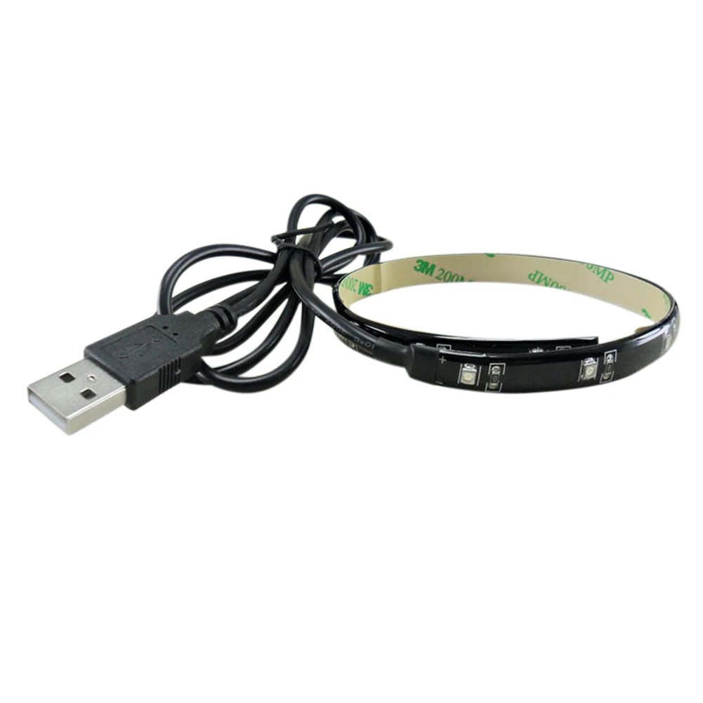 Светодиодная лента с USB 3528 SMD 5 В подсветка для телевизора HD 12 светодиодов Плоский