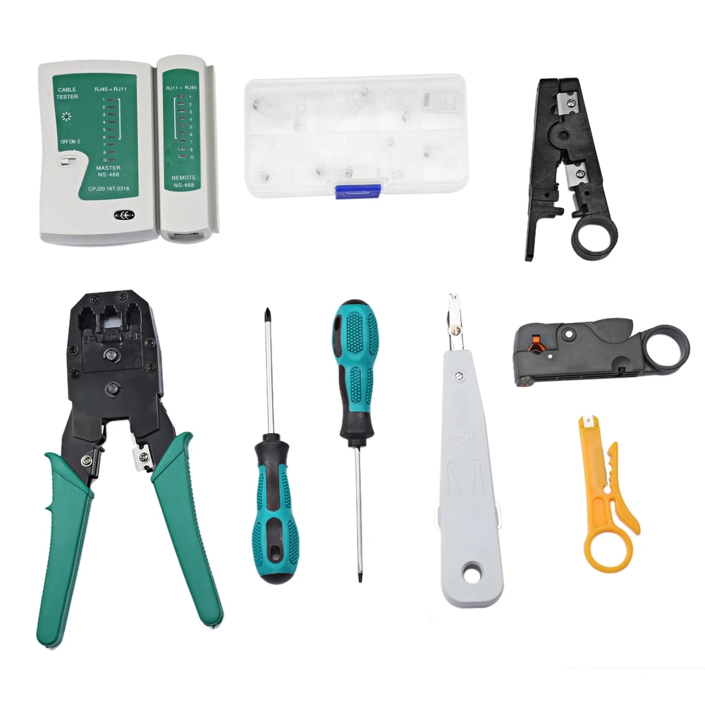 Сумка для сетевого инструмента 11 в 1 обжимной нож/тестер кабеля LAN/зачистки