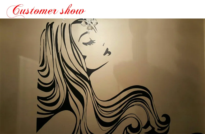4 Size New Wall Sticker Hair Beauty Salon Vinyl Decal Girl Teen Barbershop Decor Removeable decal Glass sticker Hot selling | Дом и сад