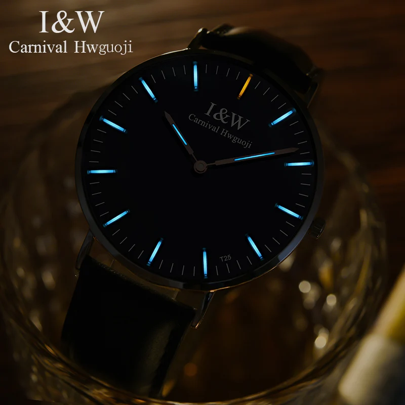 Светящиеся часы Carnival T25 Tritium мужские модные спортивные топового бренда Роскошные