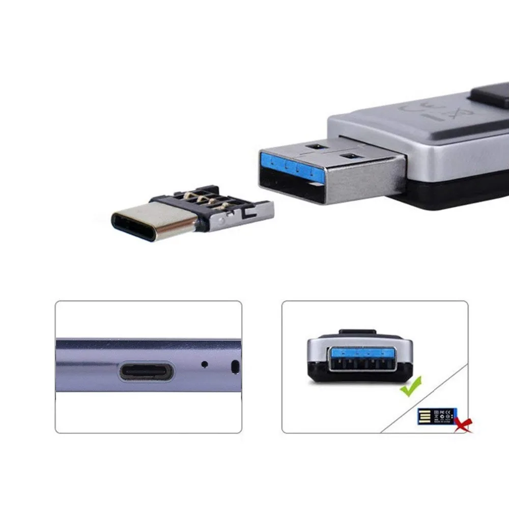 USB C к OTG адаптер для Samsung Galaxy S9 S8 Plus Note 8 Macbook Pro флэш-накопитель Mini Type - купить по
