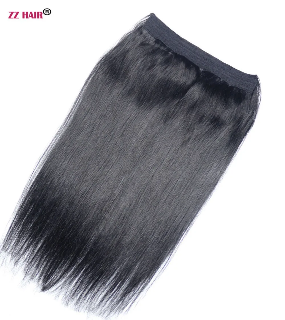 ZZHAIR 70 г 1"-20" Искусственные волосы одинаковой направленности Сияющие волосы флип в человеческих волос для наращивания один кусок набор рыбий линии
