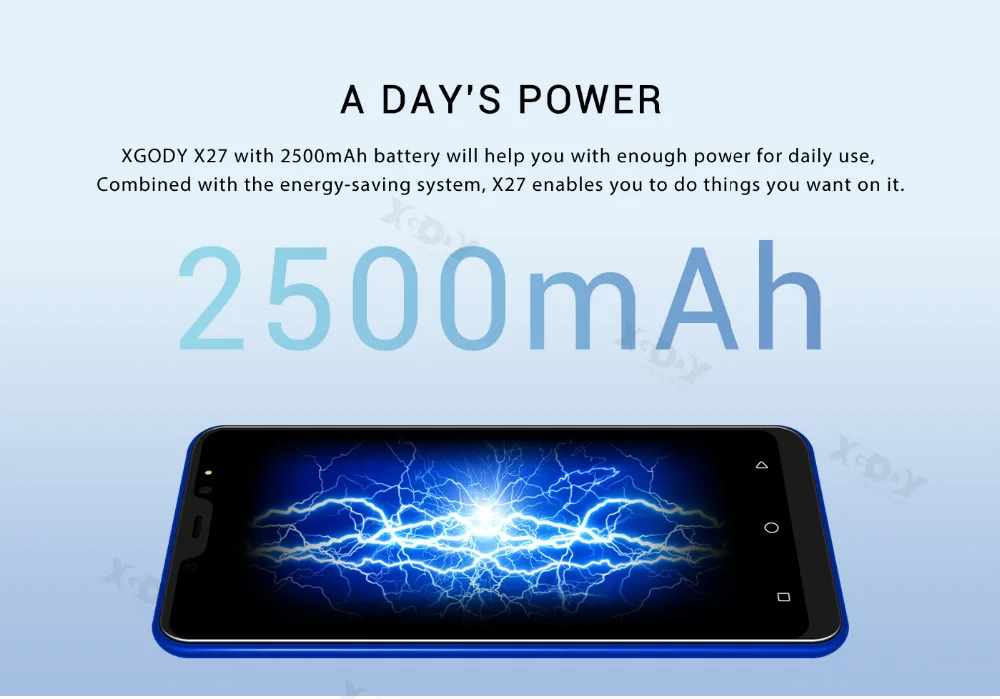 Xgody X27 смартфон 3g WCDMA Android 9,0 четырехъядерный MTK6580 5," экран 1 Гб ОЗУ 16 Гб ПЗУ две камеры мобильный телефон